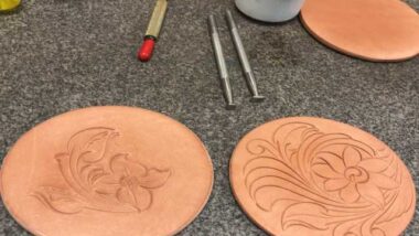Quick Leather Carving Leaf and Flower